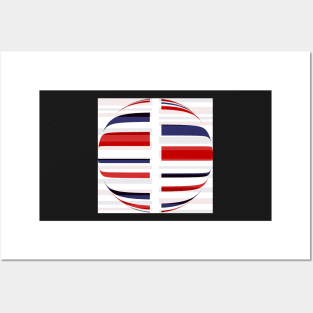 A striped globe Posters and Art